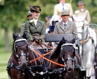Lady Louise Windsor takes part in the Champagne Laurent-Perrier Meet of the British Driving Society on day four of the Royal Windsor Horse Show in Home Park, Windsor Castle on July 4, 2021 in Windsor, England. Getty Images