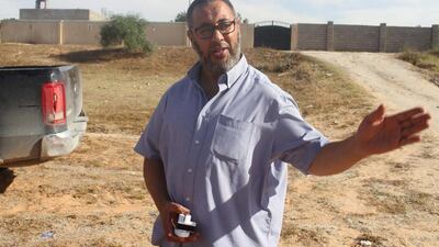 Ramadan Abedi, the father of Salman and Hashem Abedi, speaking to reporters in Tripoli after the May 22 attack. Reuters