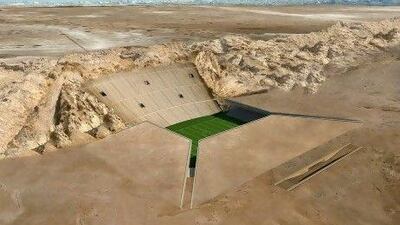If the project got the go-ahead, Rock Stadium would blend into Jebel Hafit.