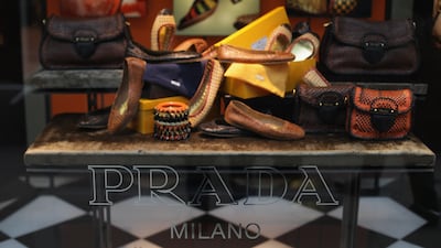 A window display at Prada's Bond Street store in London. Prada posted an 18 per cent rise in sales in the nine months to the end of September. Getty Images