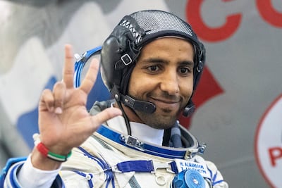 Hazza Al Mansouri has become a national hero since his mission to the International Space Station. AP