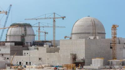 The UAE’s first nuclear reactor in Barakah, in the Western Region, is expected to go online next year. Three other reactors will be operational by 2020. Courtesy Emirates Nuclear Energy Corporation