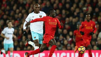 Sadio Mane was impressive for Liverpool but could not inspire his team to victory against West Ham United. Jan Kruger / Getty Images
