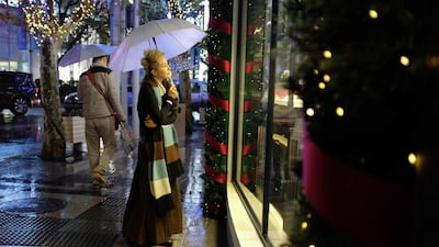Ma Yinhong wears a bright floral ensemble with her short hair dyed blonde. AFP