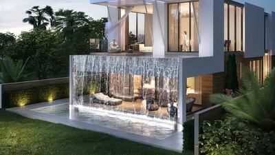 Damac Properties launched XV Villas at Akoya, which features new to market 'inverted' floor plans that provide elevated views across the development's lake and golf course. Courtesy Damac