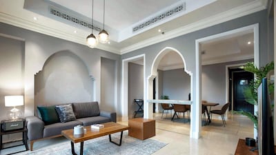 This two-bedroom unit in Tajer Residences, Old Town, in Downtown Dubai, is on the market for Dh150,000. Courtesy LuxuryProperty.com