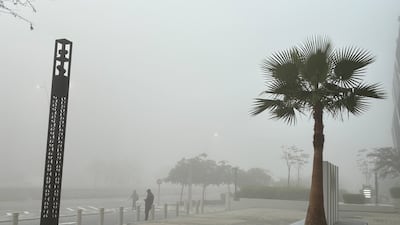 Visibility has been hampered across Abu Dhabi