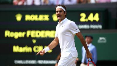 Roger Federer has not played a competitive tournament since Wimbledon in July. Clive Brunskill / Getty Images