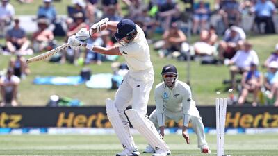 England batsman Stuart Broad of England is bowled by New Zealand's Neil Wagner. Getty