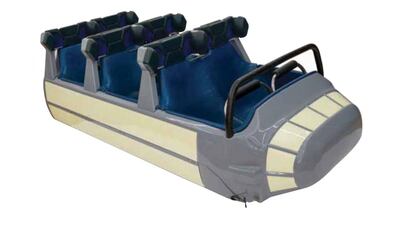 An original Space Mountain vehicle