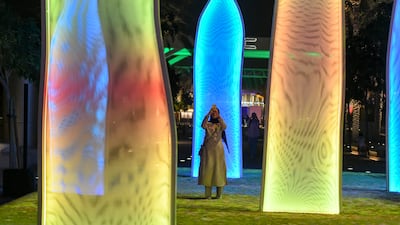 The Scent of Memories Dr Najat Makki shows seven stylised female figures to represent the seven emirates