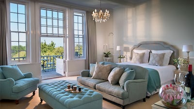 Interiors at the five-star hotel are courtesy of the late South African designer Liz McGrath