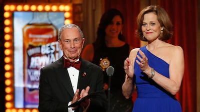 New York City Mayor Michael Bloomberg, left, and actress Sigourney Weaver were among the presenters at the annual Tony Awards. Lucas Jackson / Reuters