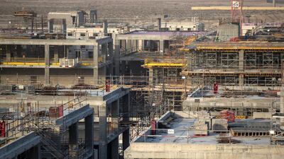 At work on the Dubai Expo 2020 construction site.