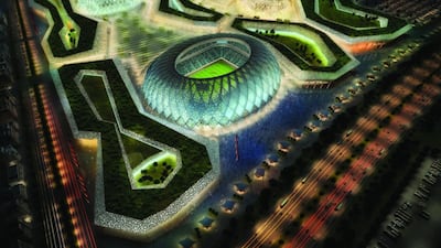 An artist’s illustration of the 45,000-capacity stadium that will be constructed in Al Wakrah, Qatar. Getty Images