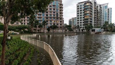 Heavy rain fell throughout the night with more downpours on the way. Antonie Robertson / The National