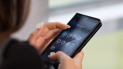 Samsung's Galaxy Z Fold 5 smartphone ahead of the company's Unpacked event in Seoul, South Korea. All photos: Bloomberg