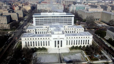 The US Federal Reserve building in Washington, DC. Policy makers are expected to push the market expectations coward a steeper rate hike path. AFP