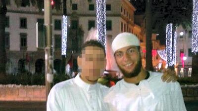 Ayoub El Khazzani, right, was overpowered by two US servicemen and other passengers before he could kill anyone. AFP