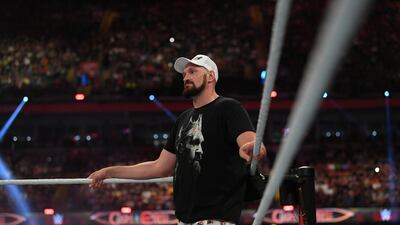 Boxing champion Tyson Fury makes a special appearance at 'Clash at the Castle'.