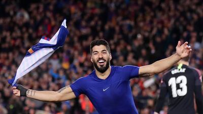 Barcelona forward Luis Suarez was Man of the Match for scoring the winner against Atletico Madrid on Saturday night. Manu Fernandez / AP Photo