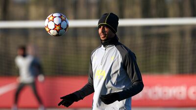 Liverpool's Joel Matip during a training session at the AXA Training Centre, Liverpool. PA