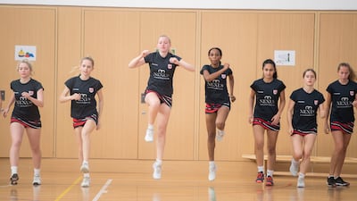 Dubai College players during training.