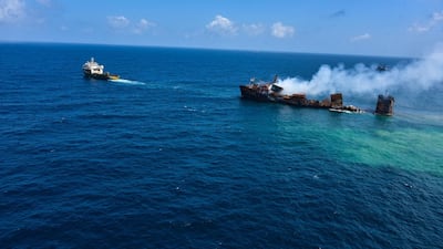 Sri Lankan authorities fear the ecological disaster could worsen should the ship's 278 tonnes of bunker oil and 50 tonnes of gas leak into the Indian Ocean. Reuters