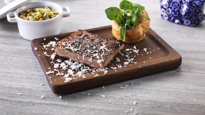 BBQ veal short rib, charred sweetcorn, horseradish, Yorkshire pudding. Courtesy Marina Social