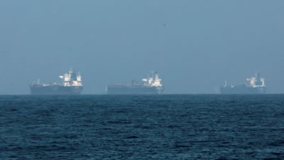 Tankers are seen off the coast of Fujairah amid the US-Israel conflict with Iran. Reuters
