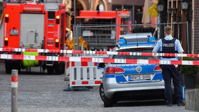 Police said the driver of the van killed himself after driving into a crowd of people. Sascha Steinbach / EPA