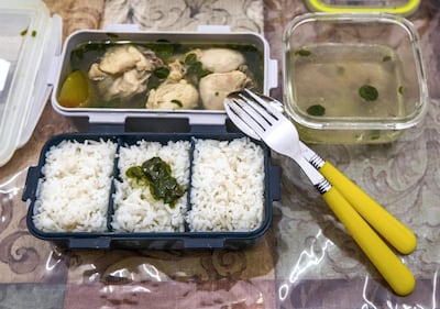The reusable lunch kits bought by staff at the British Veterinary Centre. Victor Besa/The National