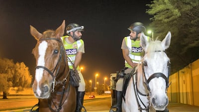 Sergeant Ahmed Al Shehhi and Sergeant Hamad Al Dhanhani on duty