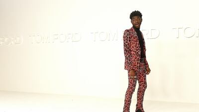 Lil Nas X attends the Tom Ford show during New York Fashion Week on February 7, 2020, in Los Angeles. AP
