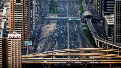 Dubai has more than doubled its road network during between 2006 and 2020 and increased the number of vehicle bridges and tunnels. Sarah Dea / The National