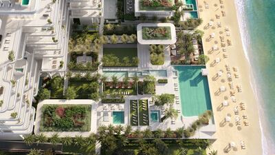 An aerial view of the amenities. Photo: Omniyat