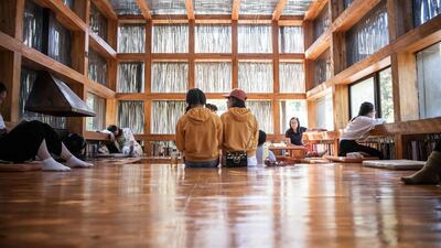 People read at Liyuan Library on the outskirts of Beijing, China. AFP