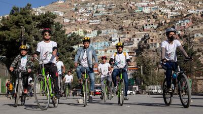 Peace on Wheels hopes to promote young people's participation in the peace process. Stefanie Glinksi for The National