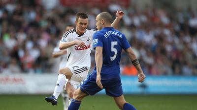 Josh McEachran spent a season on loan at Swansea City. He made one league start. PA