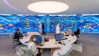 Adnoc relied on its Panorama digital command centre, pictured, to forecast Covid-19 scenarios and develop workforce management strategies during the pandemic. Image: Trevor Brown