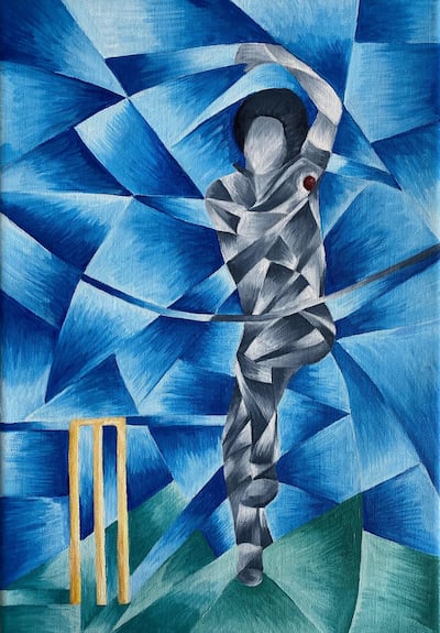 Handout photo of the art work created by Bob Willis' widow Lauren Clark. Lauren Clark / ECB / PA