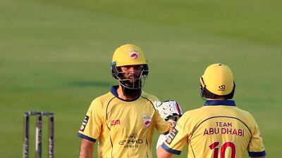 Team Abu Dhabi's Luke Wright and Moeen Ali. Chris Whiteoak / The National