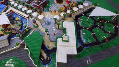 The LegoCity model was one of the LegoLand projects exhibited at the Arabian Travel Market. Satish Kumar / The National