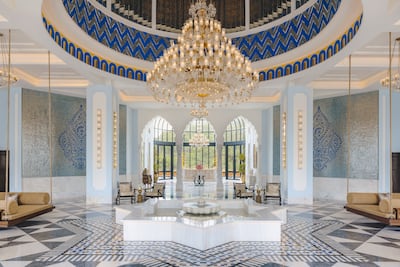 The property's opulent grand lobby. Photo: Fairmont