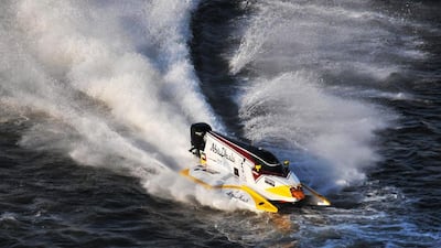 Thani Al Qamzi is one of the most experienced powerboat racers in the UAE. Courtesy Abu Dhabi International Marine Sports Club