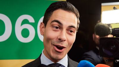 D66 leader Rob Jetten campaigned on a promise to resolve a housing shortage, invest in education and tackle immigration concerns. Getty Images