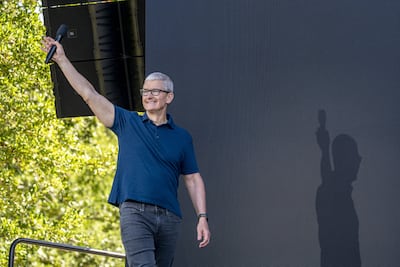Tim Cook, chief executive of Apple, during last year's WWDC in Cupertino, California. Bloomberg