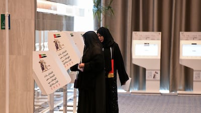 Early voting for the Federal National Council in Abu Dhabi. Khushnum Bhandari / The National