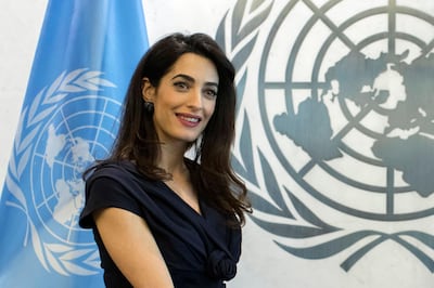 Human rights lawyer Amal Clooney. AP Photo
