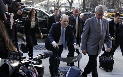 Harvey Weinstein arrives at the Manhattan Criminal Court, on Monday, February 24, 2020 in New York City. AFP